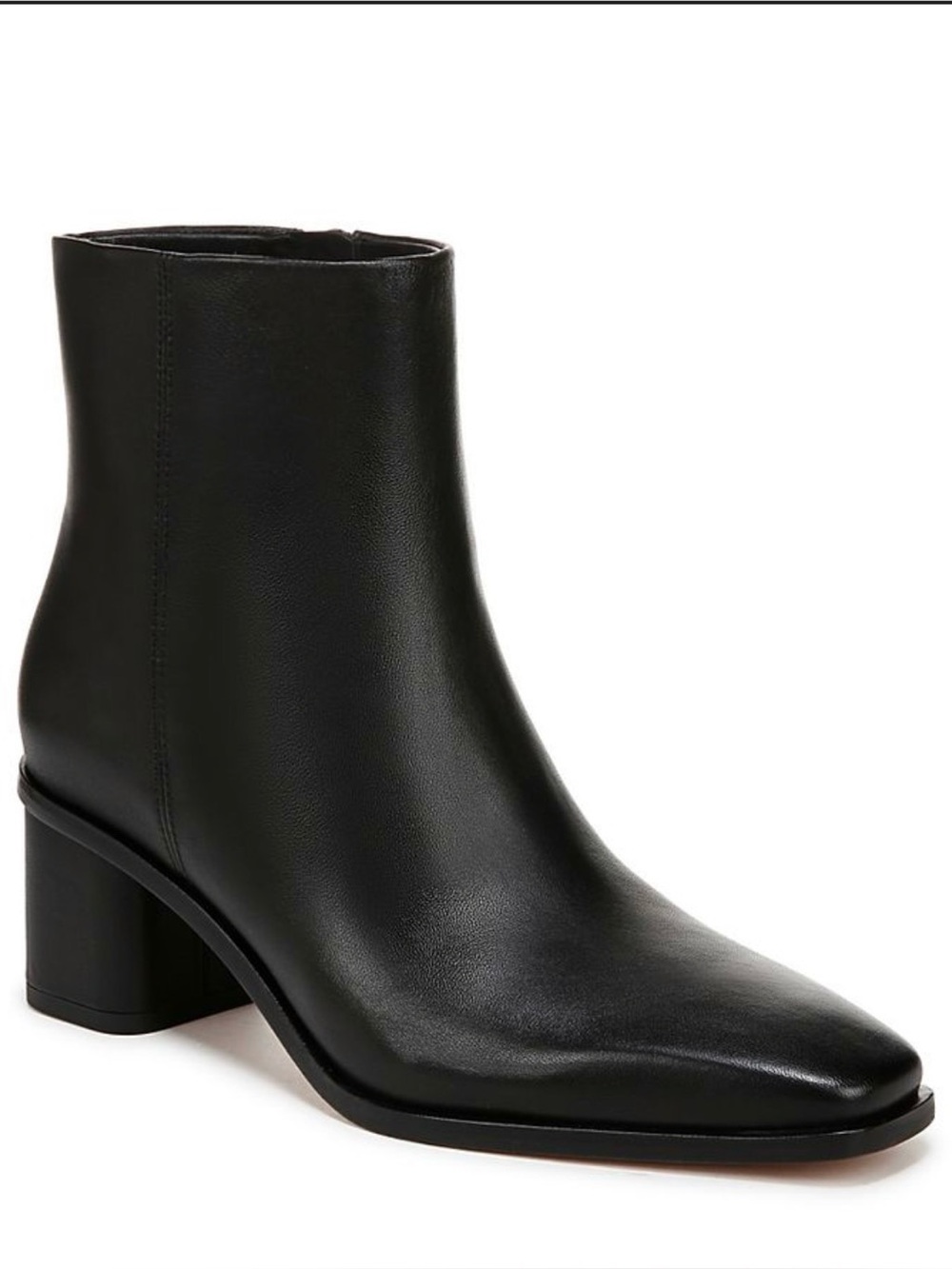 Vince Gema Black Leather Ankle Boot